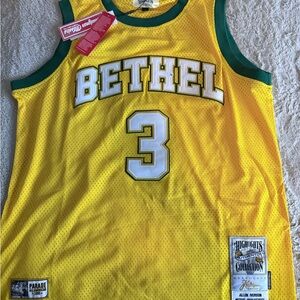 Yellow Bethel Basketball Allen Iverson Jersey